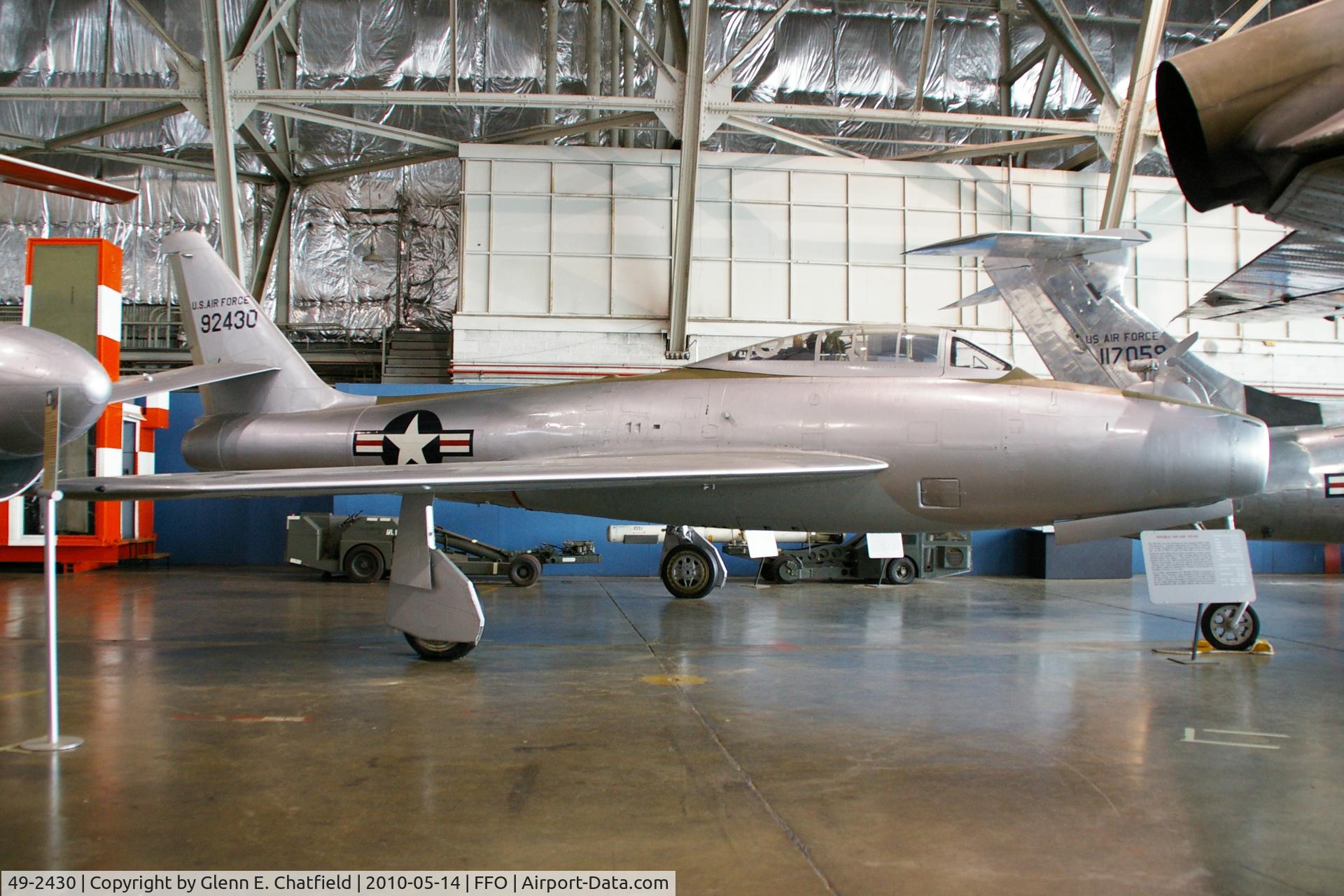 49-2430, 1950 Republic YRF-84F FICON C/N Not found 49-2430, At the National Museum of the USAF.