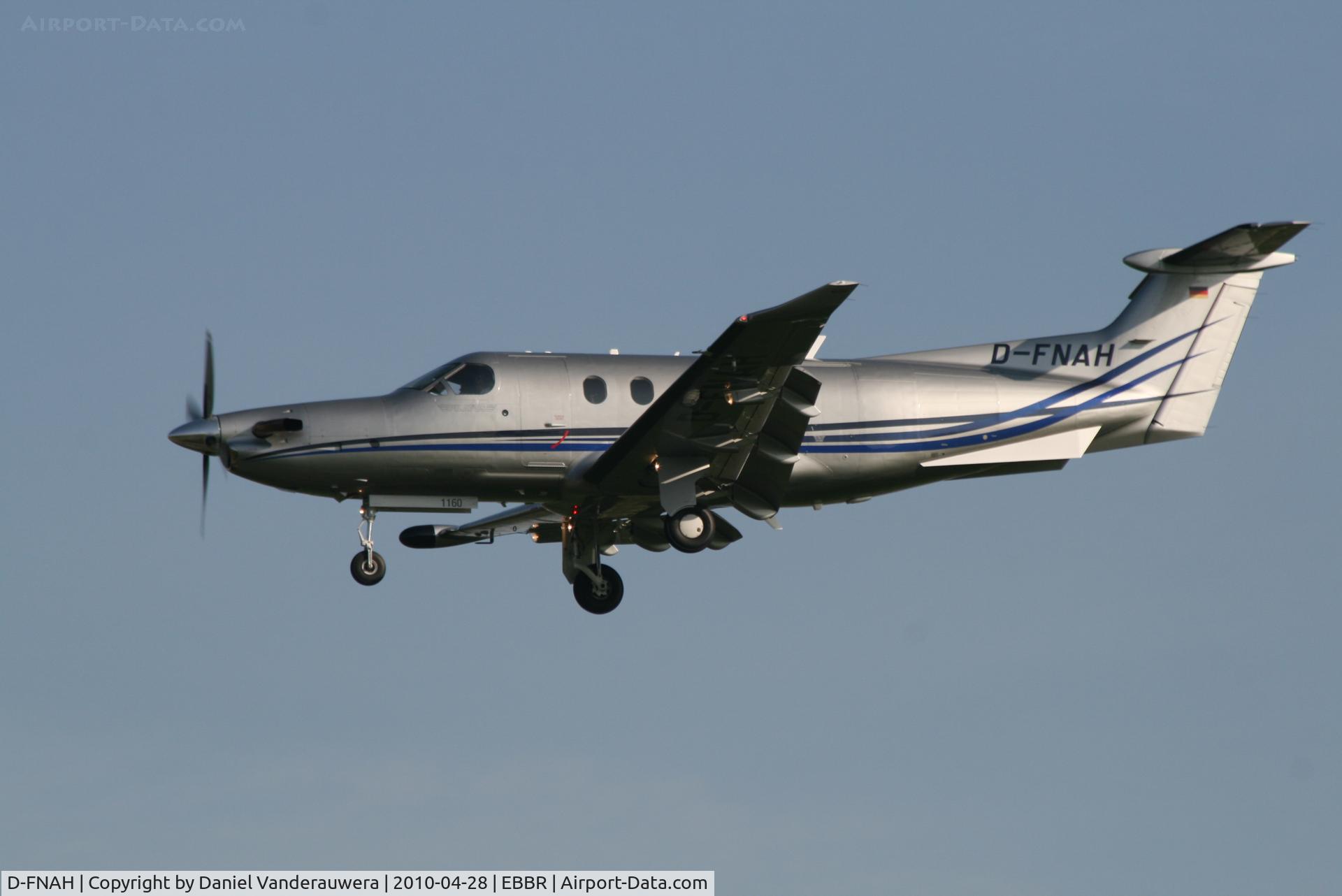 D-FNAH, 2009 Pilatus PC-12/47E C/N 1160, Descending to RWY 25L
