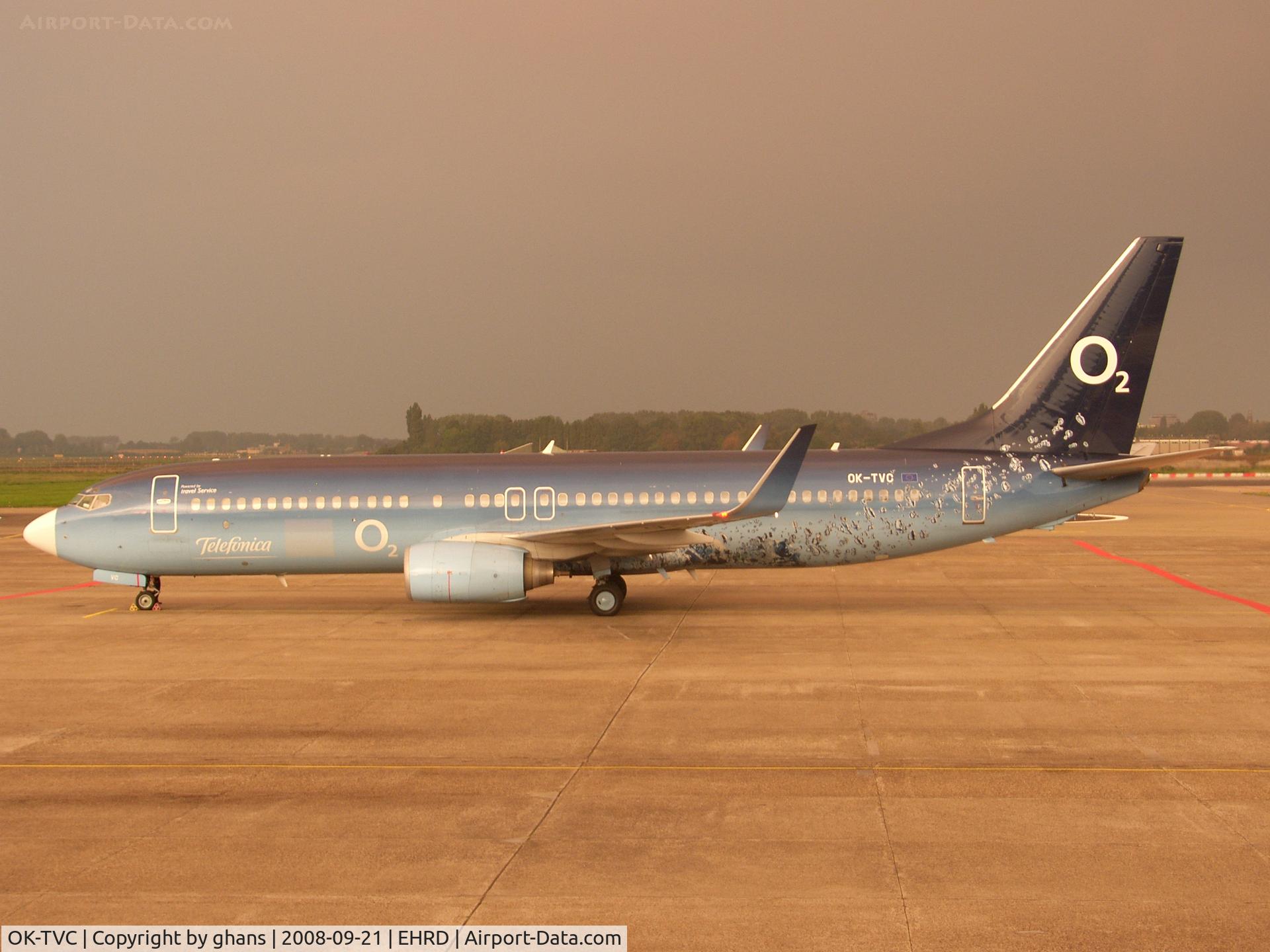 OK-TVC, 2001 Boeing 737-86Q C/N 30278, Dark cloudes Behind this O2 Telefonica