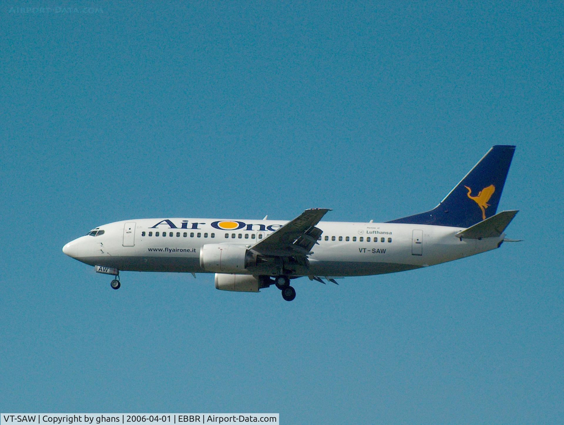 VT-SAW, Boeing 737-31S C/N 29055, Indian regi, Italian company, partner OG German Lufthansa