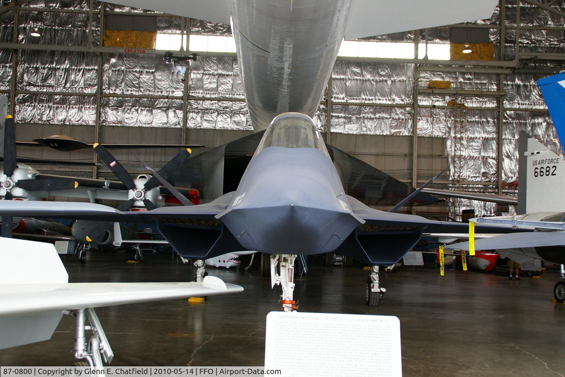 87-0800, 1990 Northrop YF-23A C/N PAV-1, In the R&D hangar of the National Museum of the USAF.