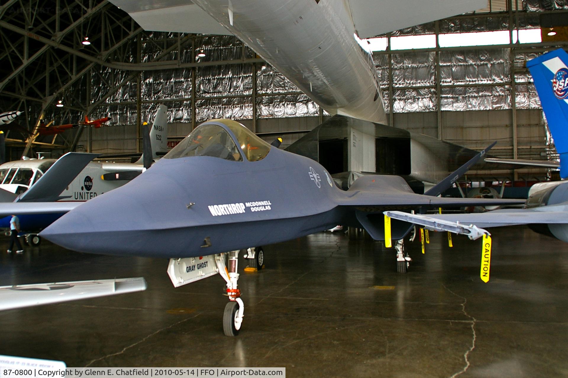 87-0800, 1990 Northrop YF-23A C/N PAV-1, In the R&D hangar of the National Museum of the USAF.