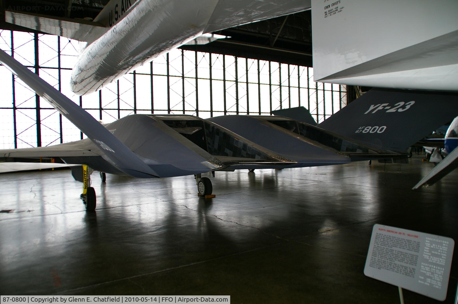 87-0800, 1990 Northrop YF-23A C/N PAV-1, In the R&D hangar of the National Museum of the USAF.