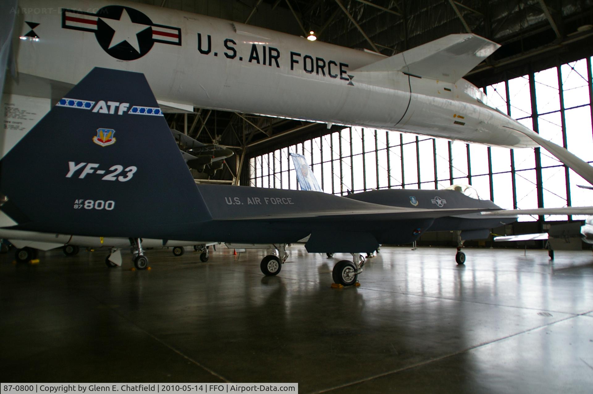 87-0800, 1990 Northrop YF-23A C/N PAV-1, In the R&D hangar of the National Museum of the USAF.