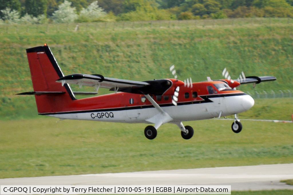 C-GPOQ, 1975 De Havilland Canada DHC-6-300 Twin Otter C/N 464, Kenn Boerk Twin Otter climbs through the heat haze on departure from Birmingham