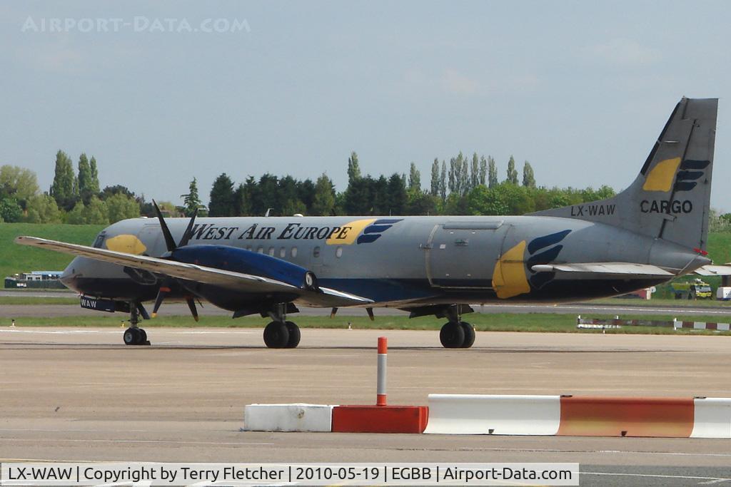 LX-WAW, 1989 British Aerospace ATP C/N 2021, ATP Freighter on Birmingham Elmdon Apron