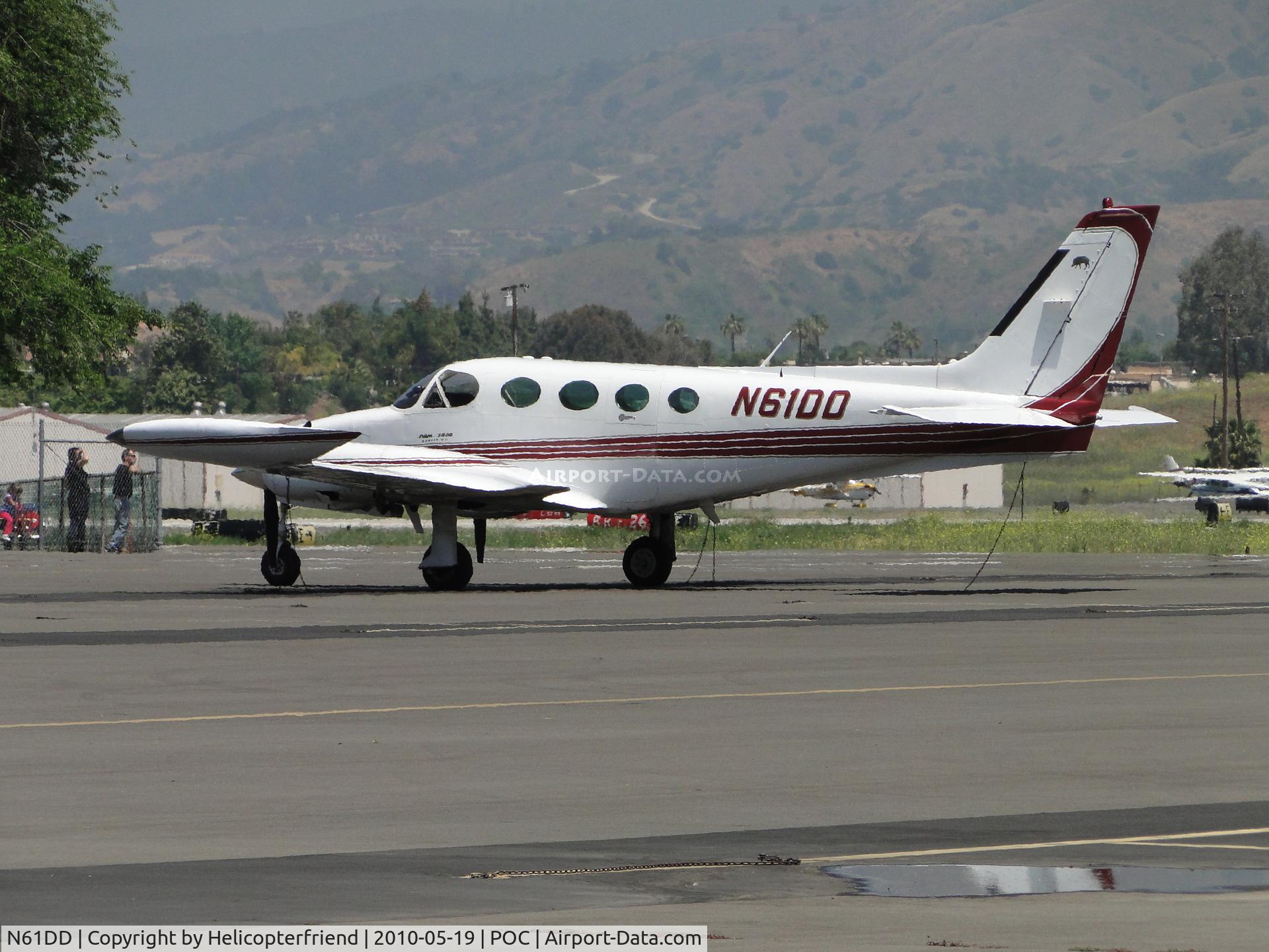 N61DD, Cessna 340A C/N 340A1037, Parked and tied down in transient parking