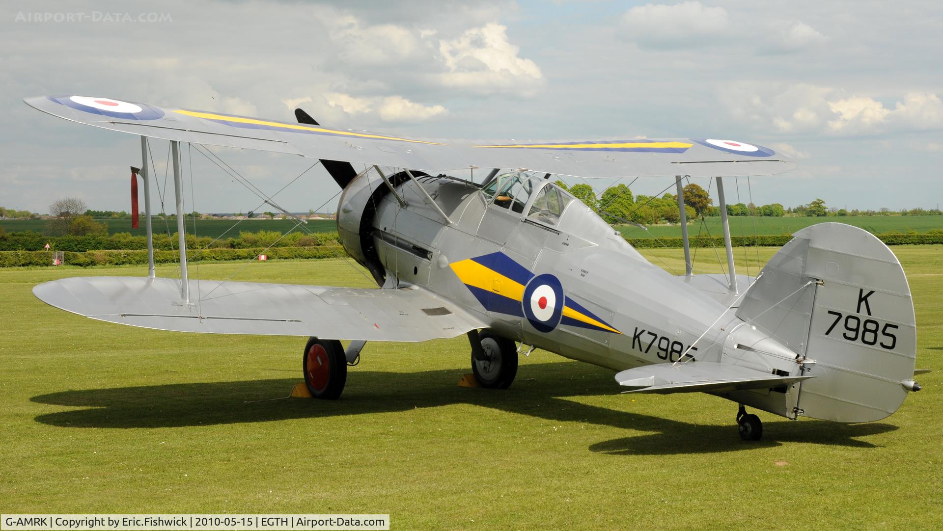 G-AMRK, 1937 Gloster Gladiator Mk1 C/N [L8032], 1. G-AMRK at Shuttleworth May Sunset Air Display, 2010.