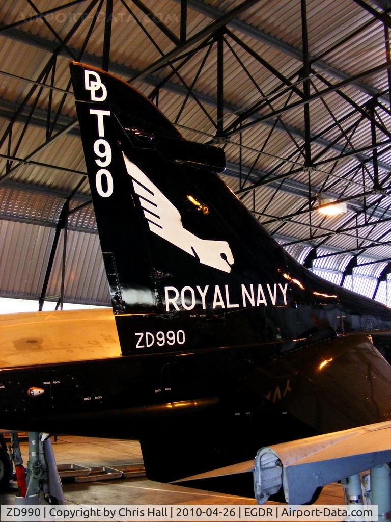 ZD990, 1987 British Aerospace Harrier T.8 C/N 212043, With the School of Flight Deck Operations at RNAS Culdrose