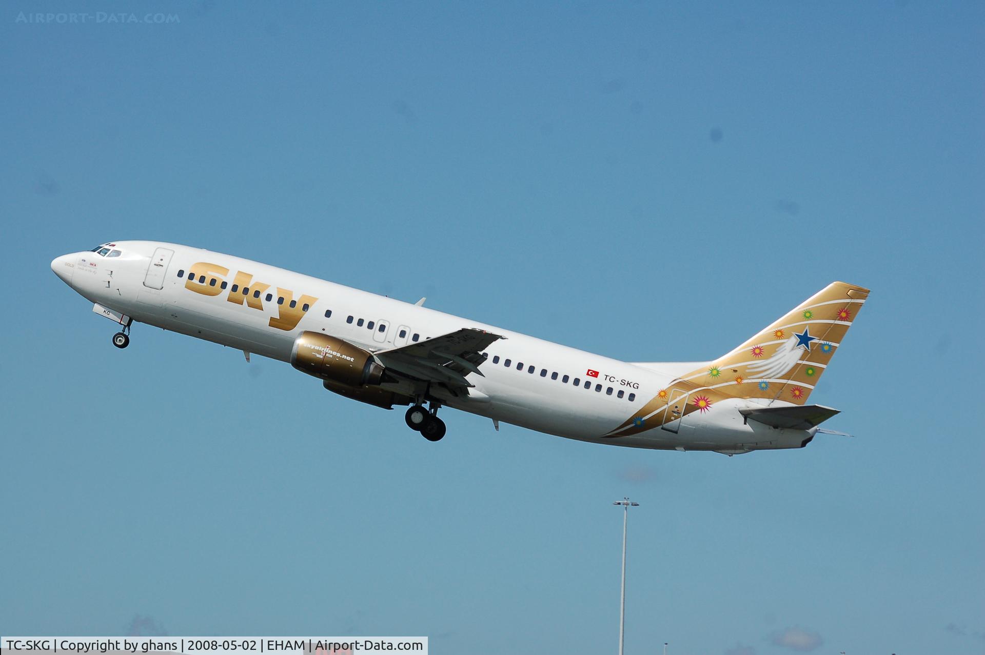 TC-SKG, 1991 Boeing 737-4Q8 C/N 25371, Gold colors