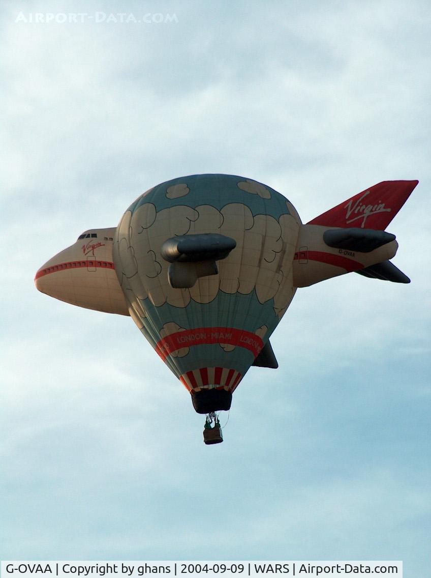 G-OVAA, 1989 Thunder & Colt Colt Jumbo C/N 1426, Jumbo flying through a balloon