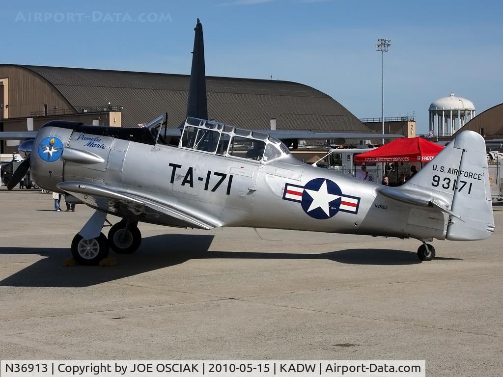 N36913, North American T-6G Texan C/N 168-275, at Andrews AFB