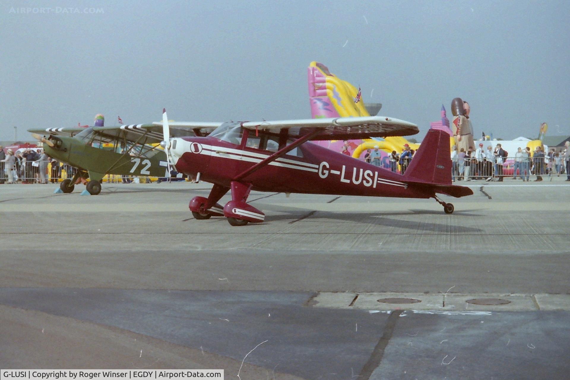 G-LUSI, 1951 Luscombe 8F Silvaire C/N 6770, At RNAS Yeovilton Naval Air Day 2005?