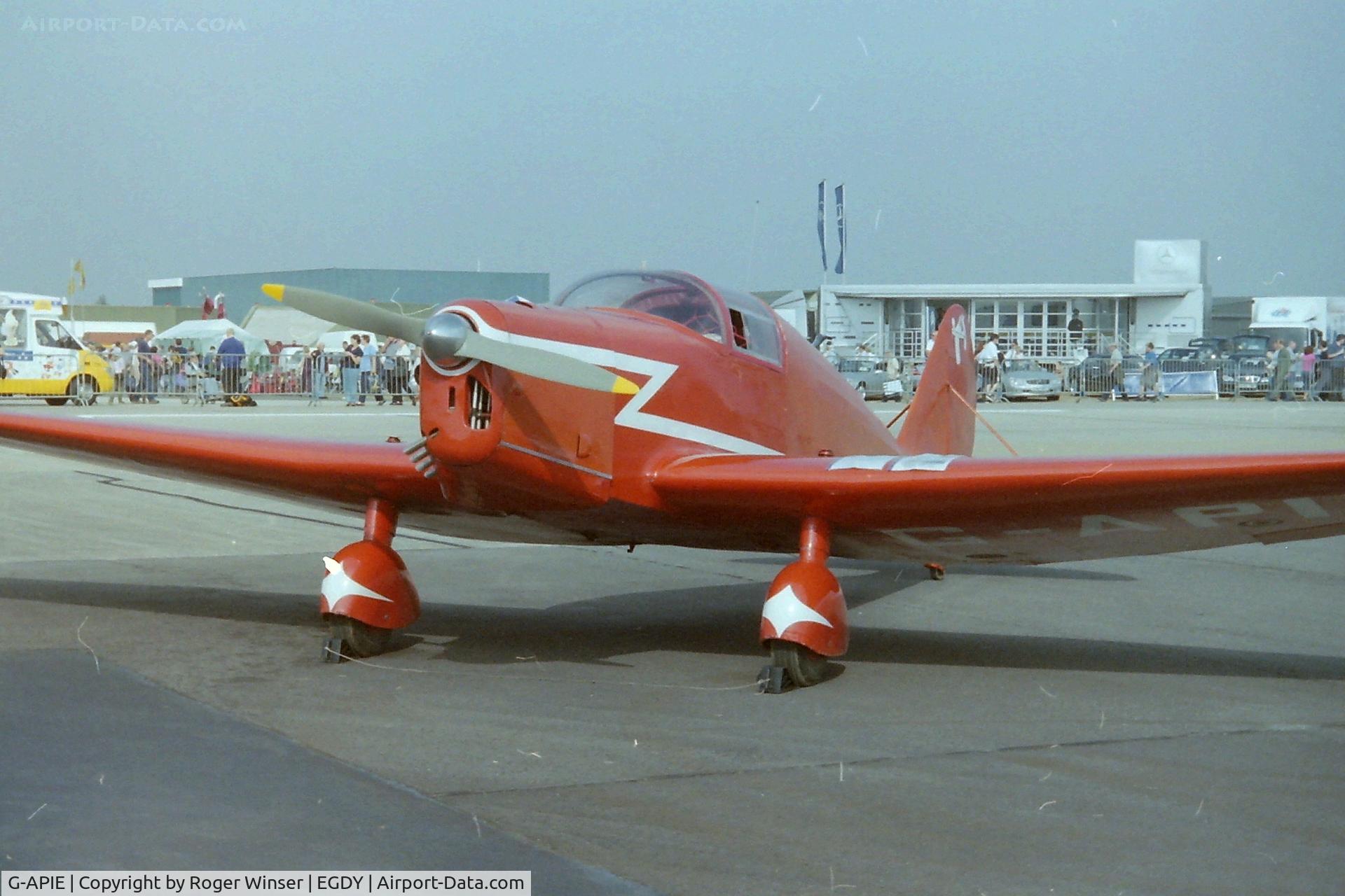 G-APIE, 1958 Tipsy Belfair C/N 535, At RNAS Yeovilton Naval Air Day 2002?