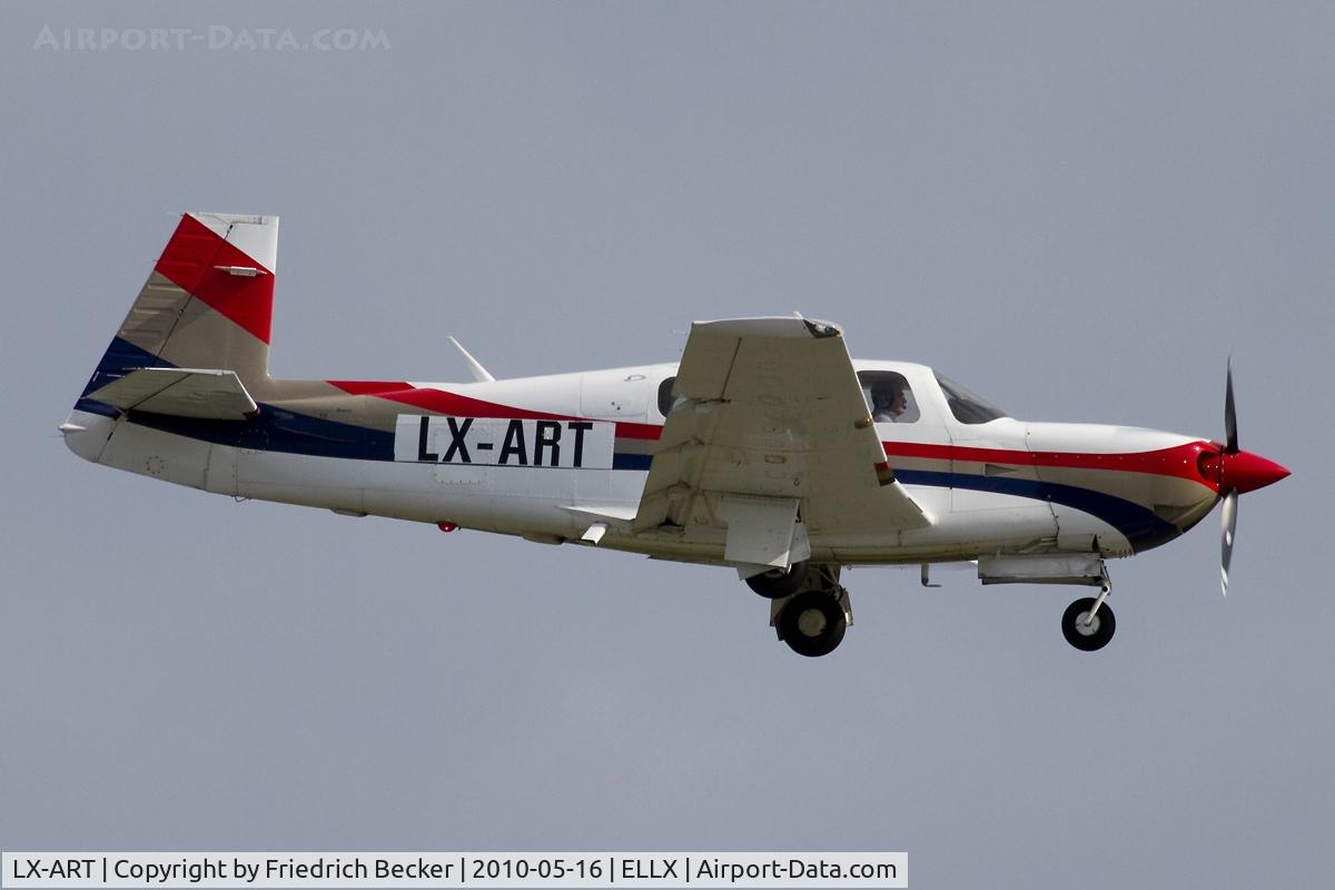 LX-ART, 1991 Mooney M20M TLS Bravo C/N 27-0098, short final RW24