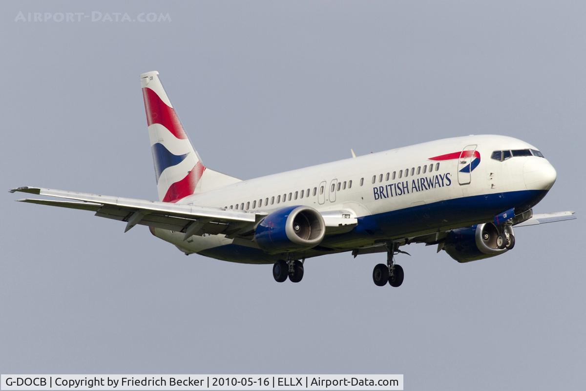 G-DOCB, 1991 Boeing 737-436 C/N 25304, short final RW24