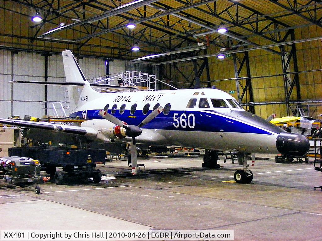 XX481, 1978 Scottish Aviation HP-137 Jetstream T.2 C/N 251, 750 Naval Air Squadron Wing, Based at RNAS Culdrose