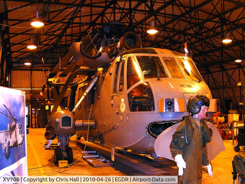 XV706, Westland Sea King HAS.6 C/N WA677, in The Engineering Training Section (ETS) at RNAS Culdrose