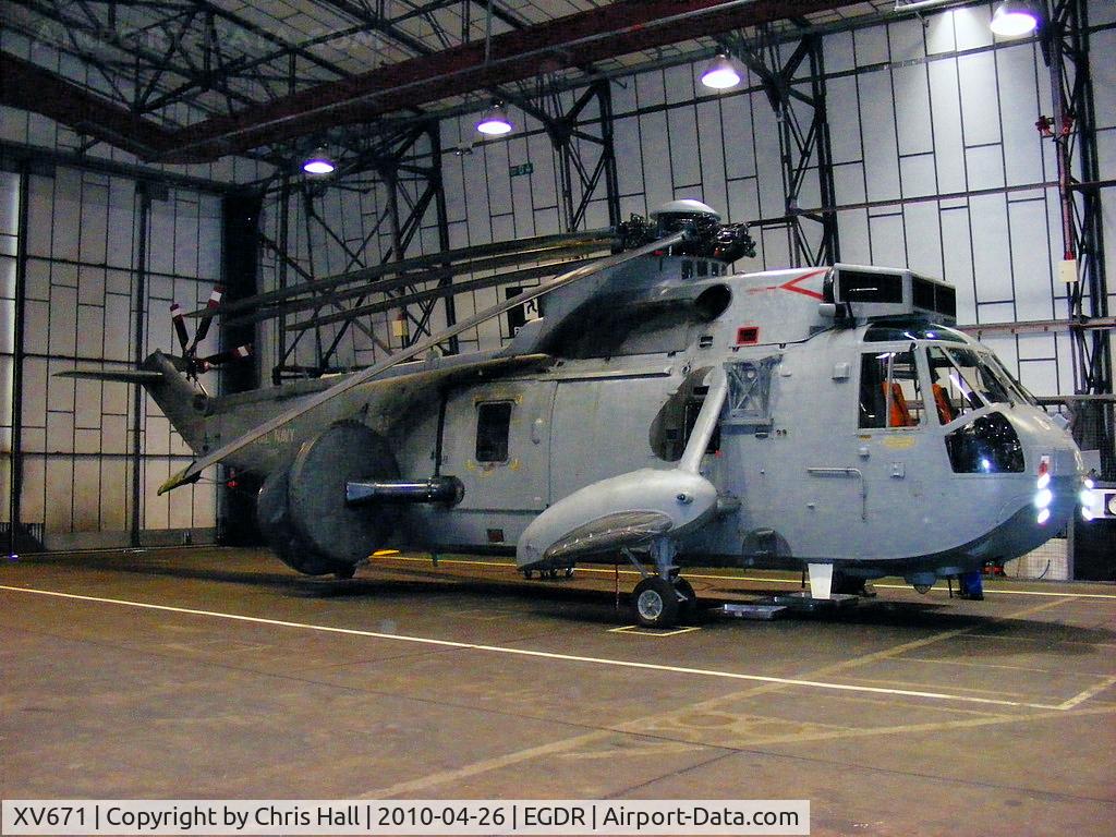 XV671, 1970 Westland Sea King AEW.2A C/N WA659, 857 Naval Air Squadron, Based at RNAS Culdrose