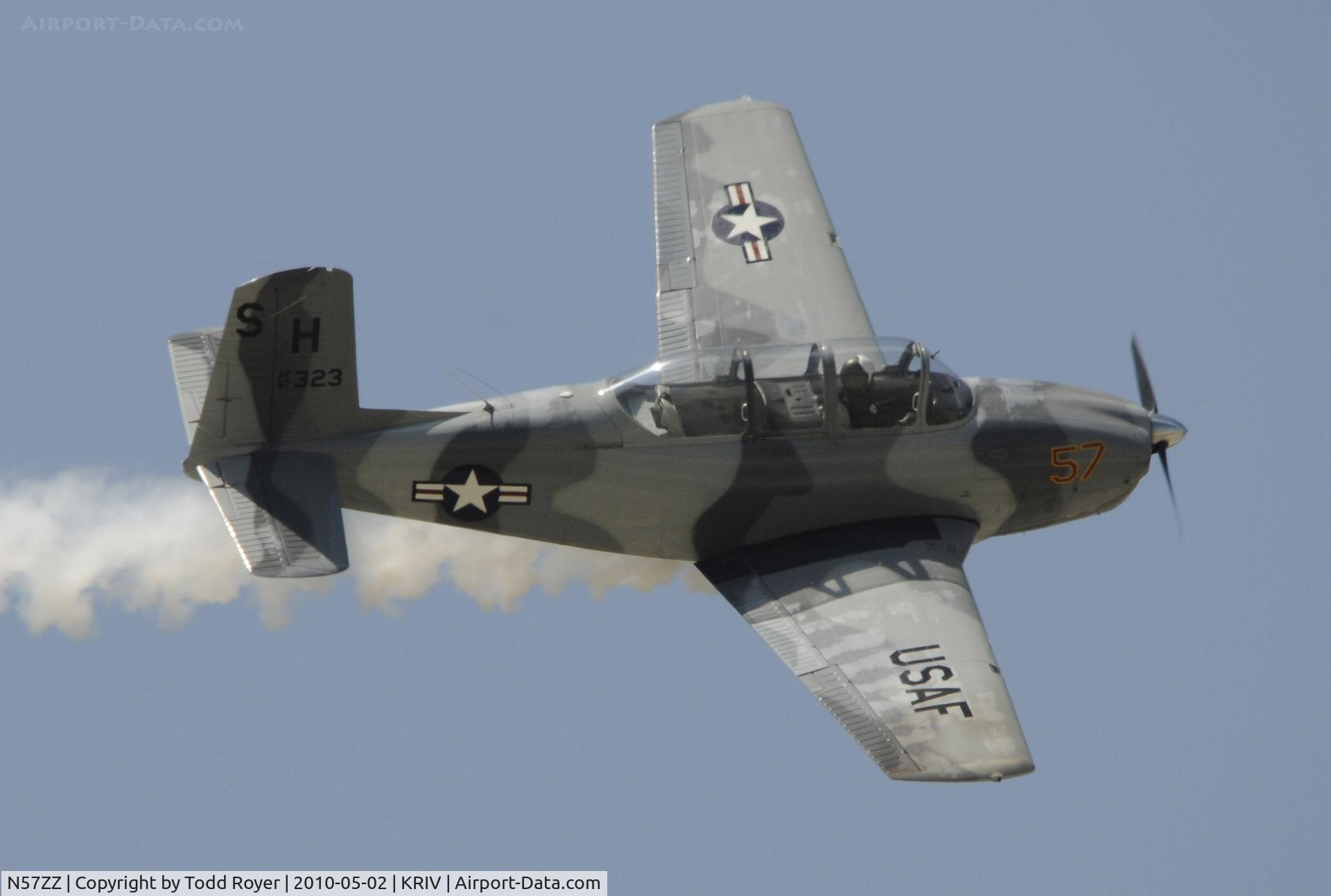 N57ZZ, 1957 Beech D-45 Mentor C/N BG-323, March Field Airfest 2010