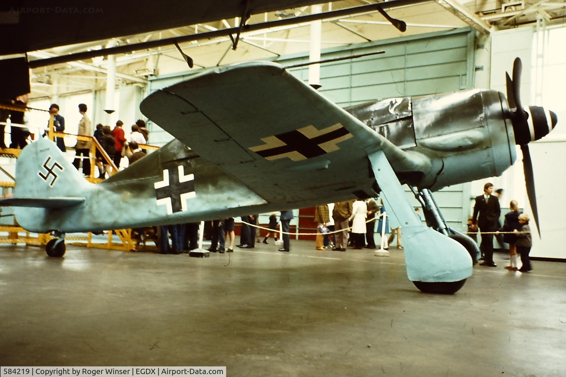 584219, Focke-Wulf Fw-190F-8/U1 C/N 584219, U-1 trainer variant. On display at a RAF St Athan Air Show in the mid-1970's