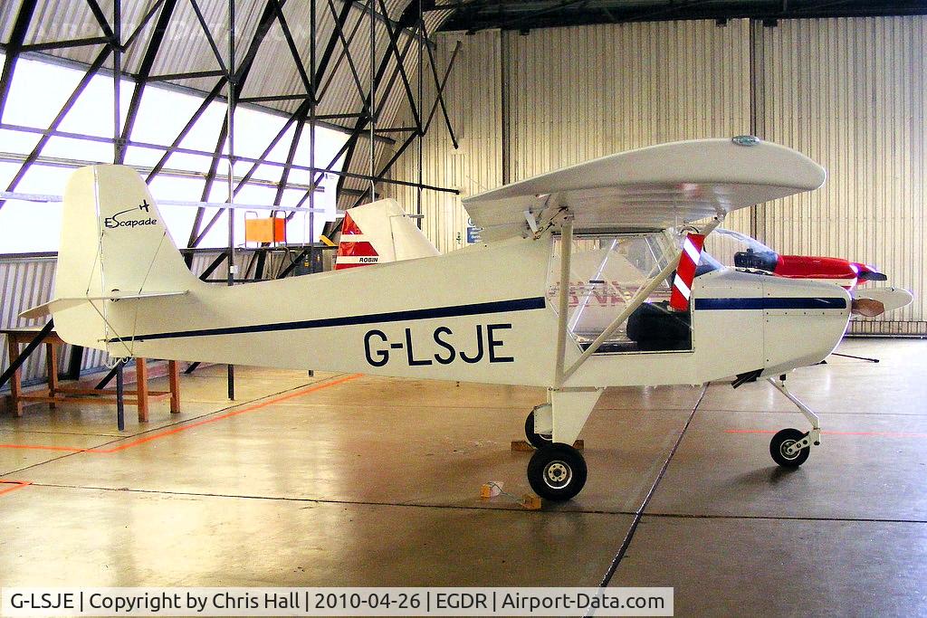 G-LSJE, 2008 Reality Escapade Jabiru (3) C/N BMAA/HB/486, Escapade Jabiru 3 in the GA hangar at Culdrose