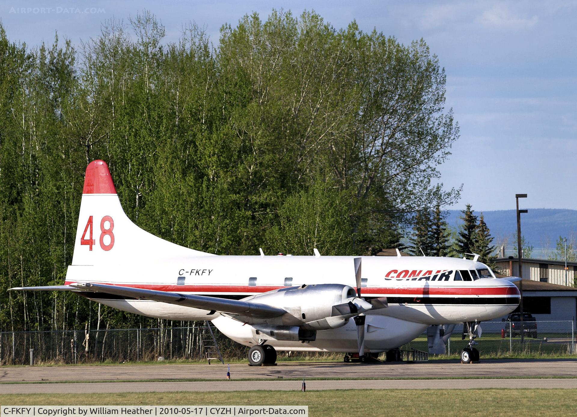C-FKFY, 1953 Convair 580(AT) C/N 129, Slave Lake Air Tanker Base