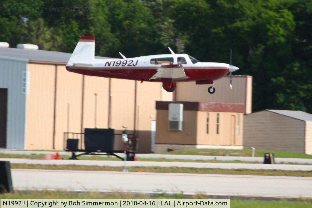 N1992J, 1999 Mooney M20S Eagle C/N 30-0042, Arriving at Lakeland, FL during Sun N Fun 2010.