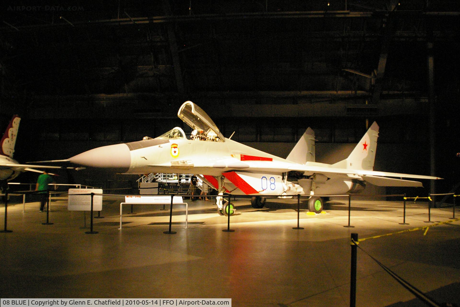 08 BLUE, Mikoyan-Gurevich MiG-29A C/N 2960516761, At the National Museum of the USAF.