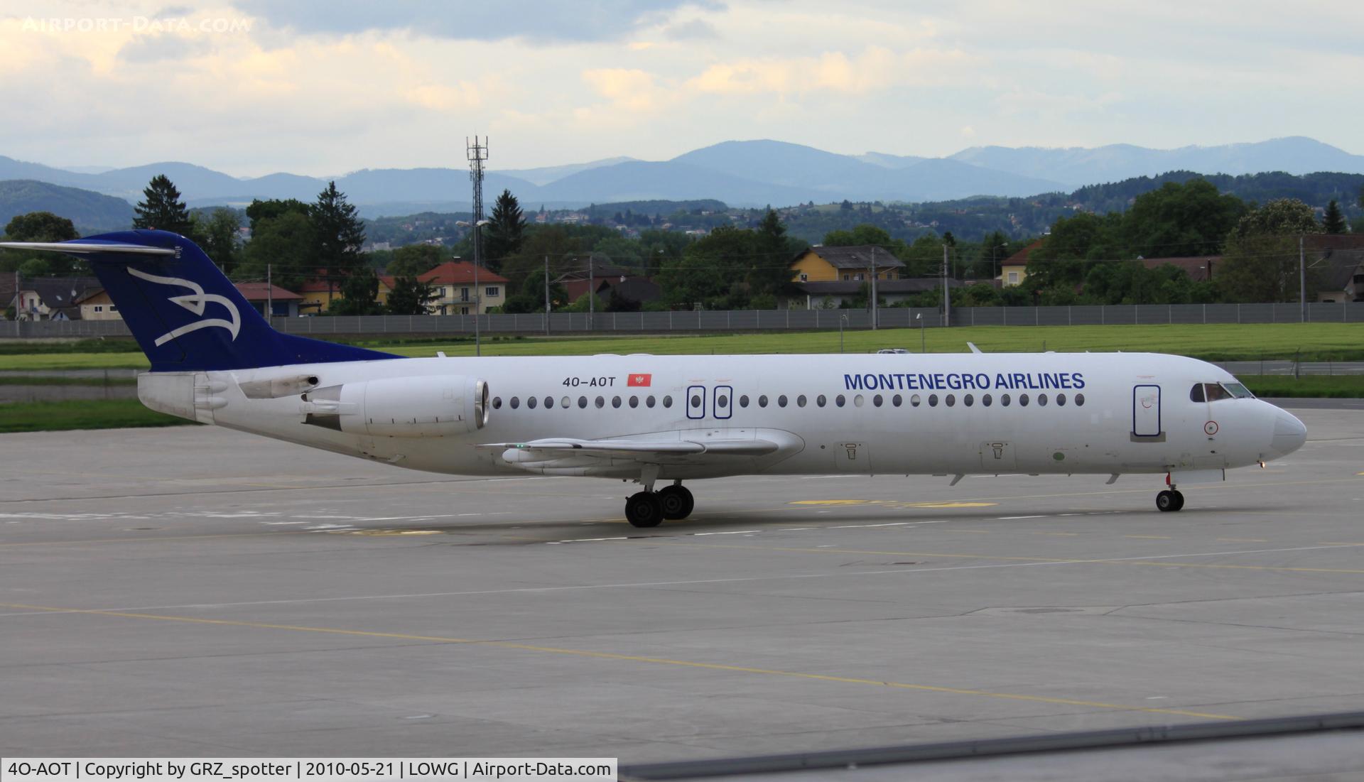 4O-AOT, 1991 Fokker 100 (F-28-0100) C/N 11350, Montenegro F100
