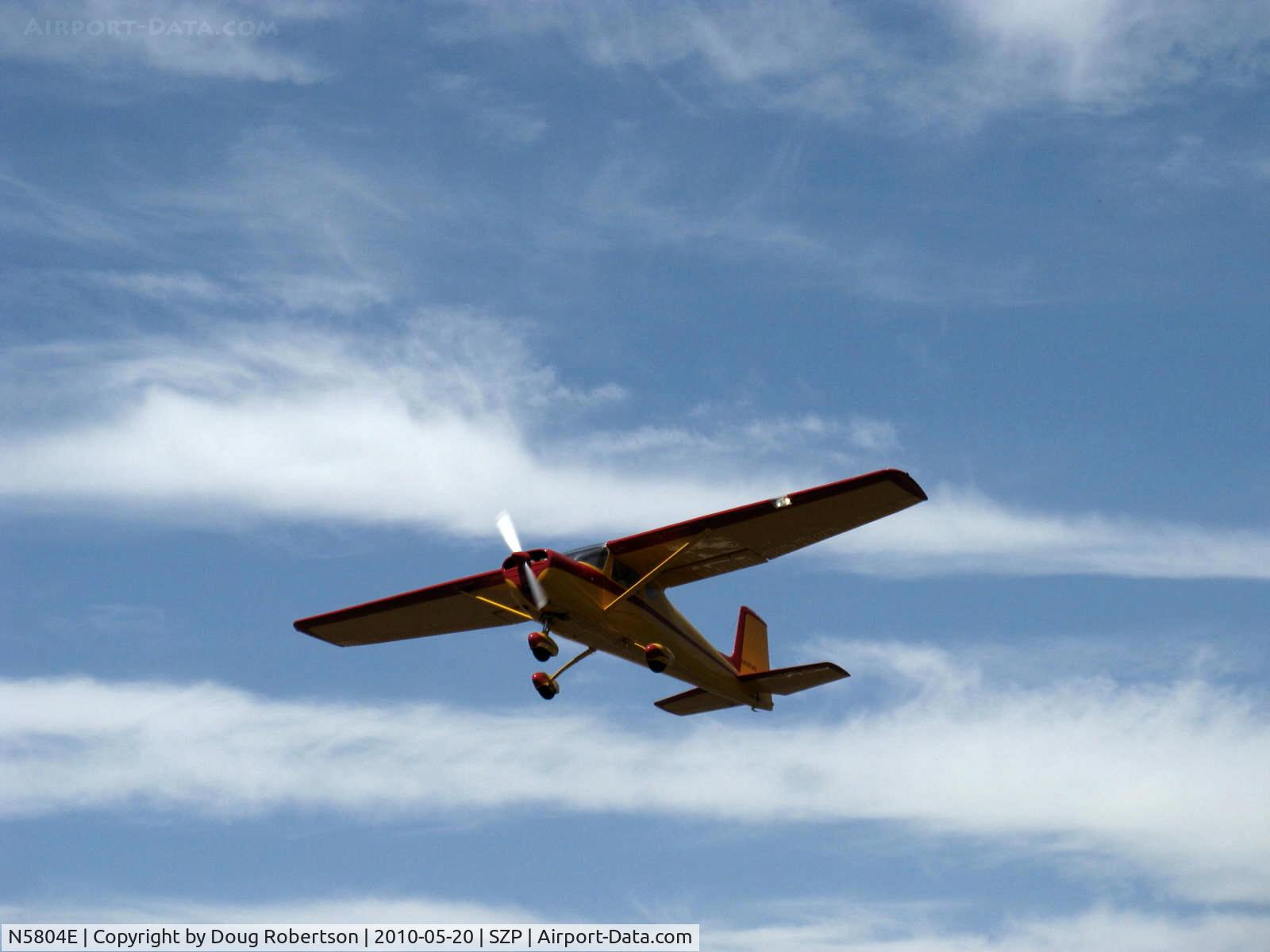 N5804E, 1959 Cessna 150 C/N 17304, 1959 Cessna 150, Continental O-200 100 Hp, takeoff climb Rwy 22