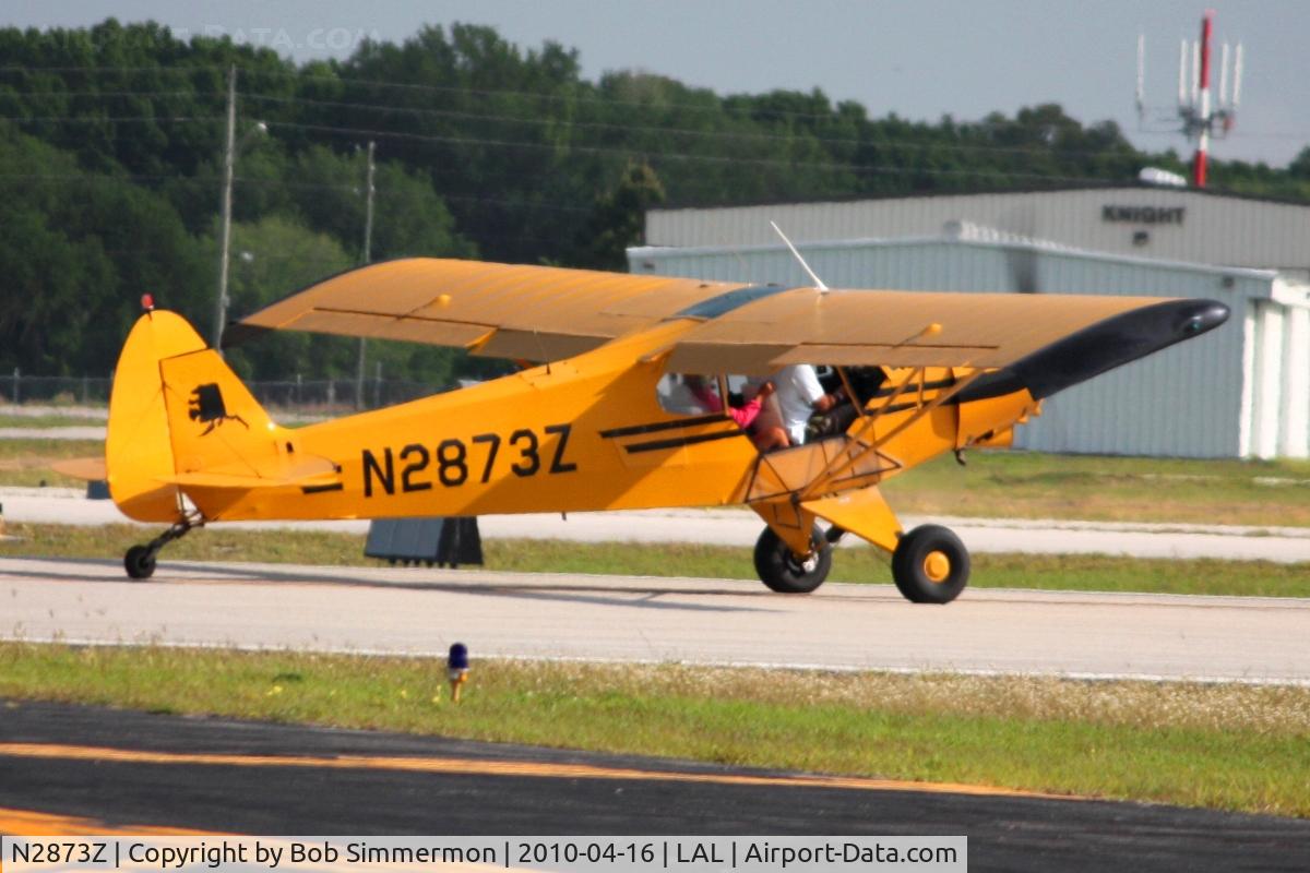 N2873Z, 1959 Piper PA-18A 150 Super Cub C/N 18-7036, Departing Lakeland, FL during Sun N Fun 2010