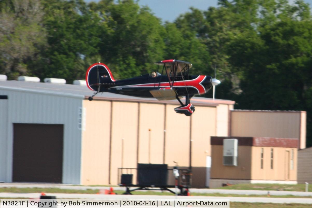 N3821F, 1977 Great Lakes 2T-1A-2 Sport Trainer C/N 0789, Arriving at Lakeland, FL during Sun N Fun 2010.
