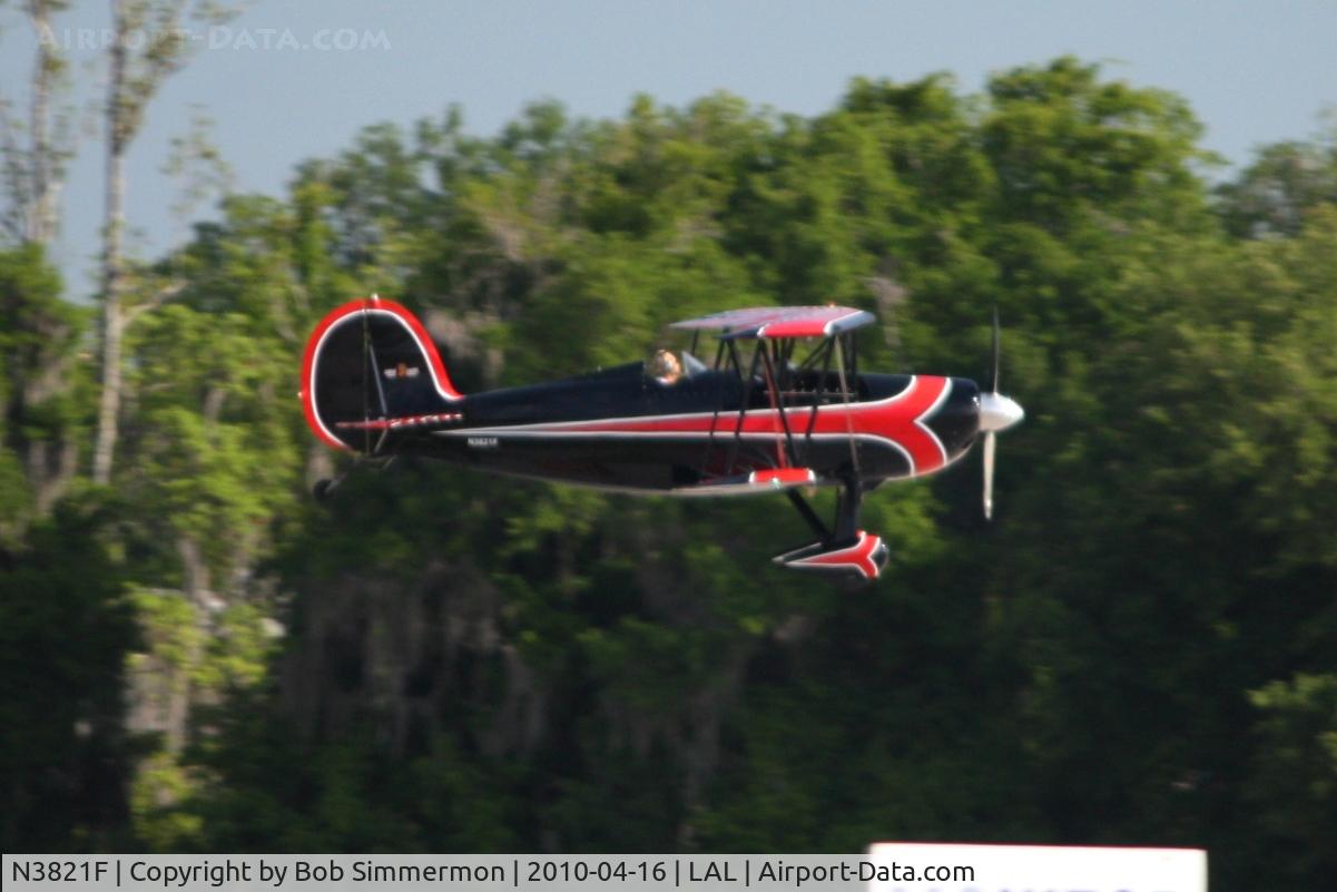 N3821F, 1977 Great Lakes 2T-1A-2 Sport Trainer C/N 0789, Arriving at Lakeland, FL during Sun N Fun 2010.