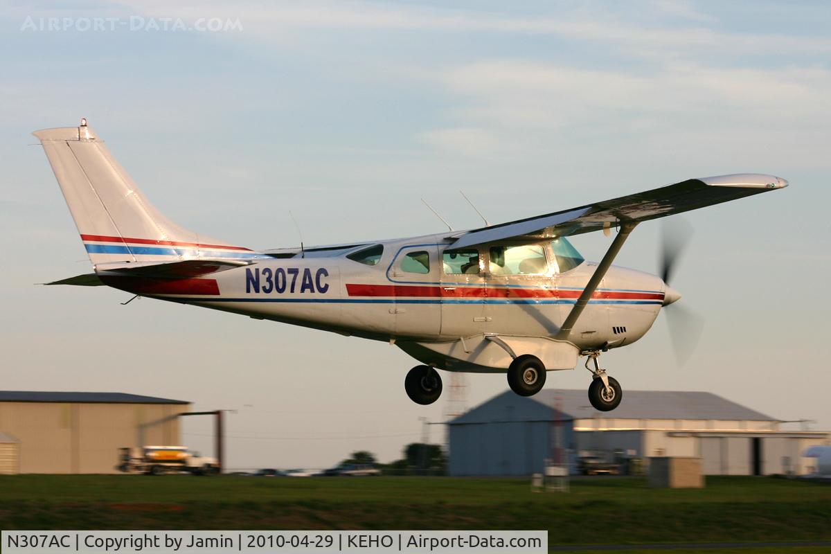 N307AC, 1979 Cessna U206G Stationair C/N U20605256, Departing after getting a cargo pod install, among other things.