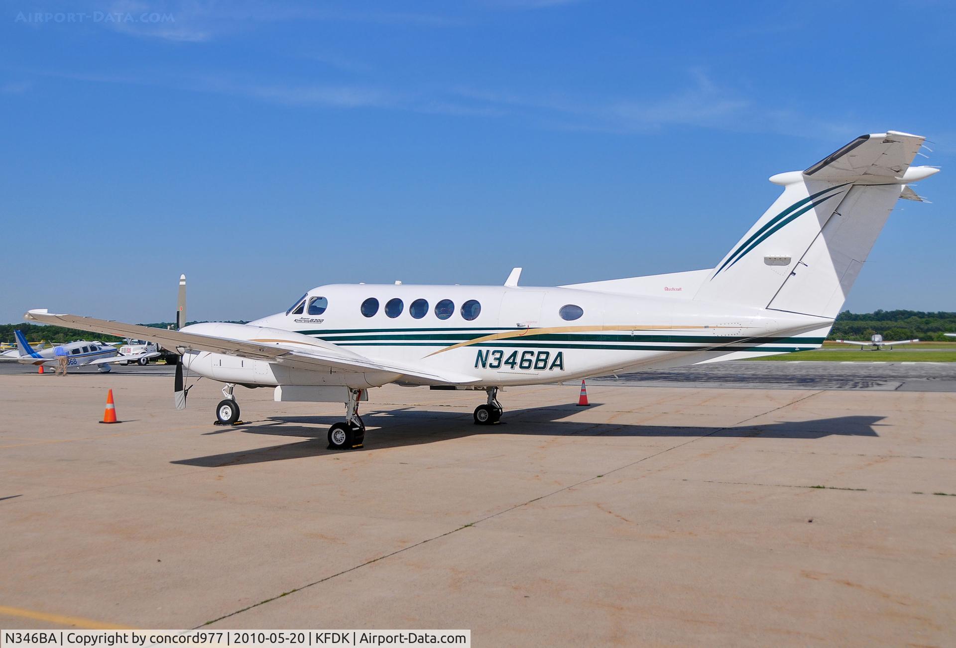 N346BA, 1999 Raytheon Aircraft Company B200 C/N BB-1653, Seen at KFDK on 5/20/2010.