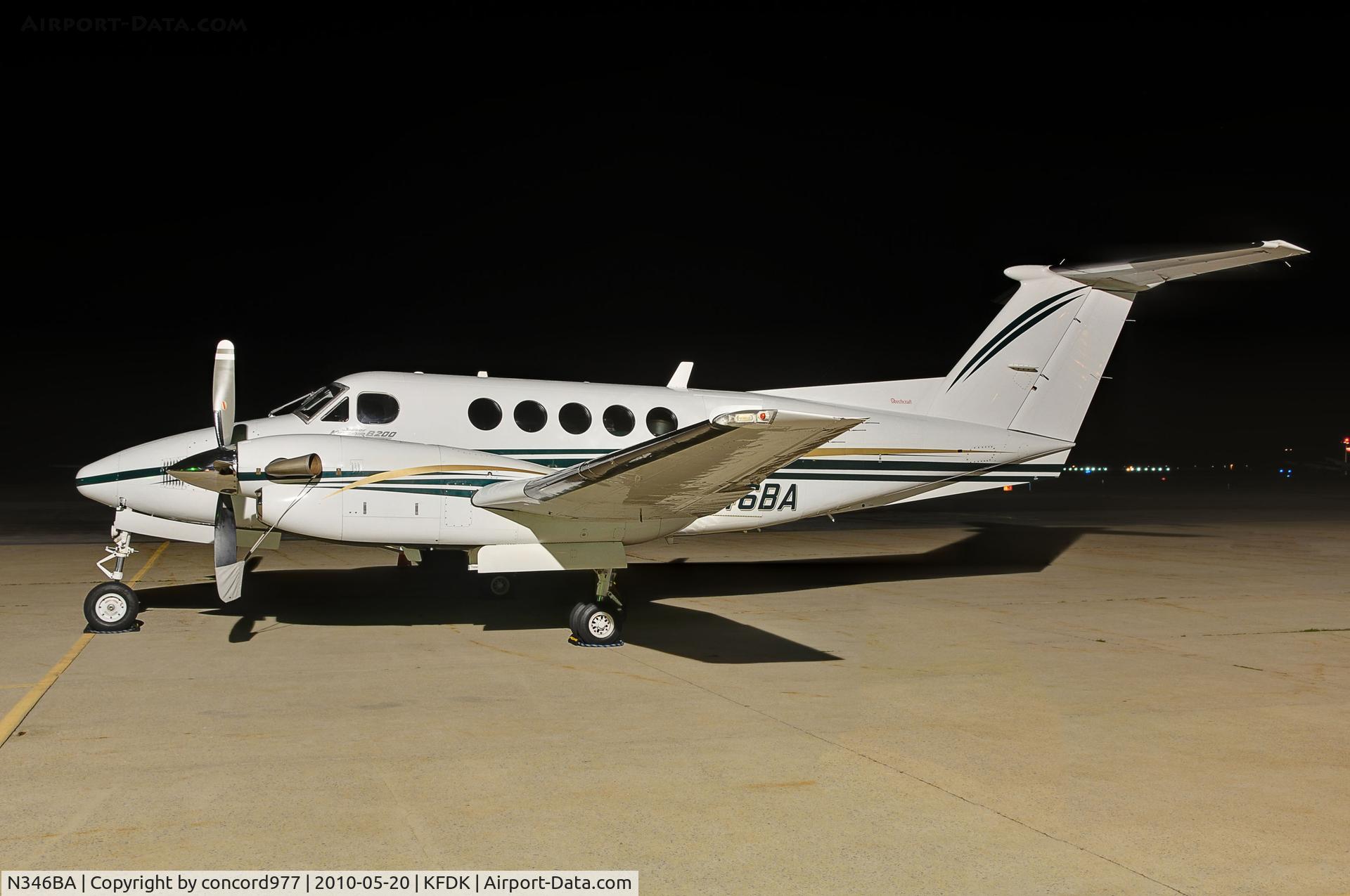 N346BA, 1999 Raytheon Aircraft Company B200 C/N BB-1653, Seen at KFDK on 5/20/2010.