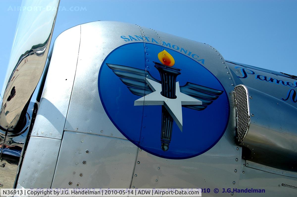 N36913, North American T-6G Texan C/N 168-275, training command insignia on cowling
