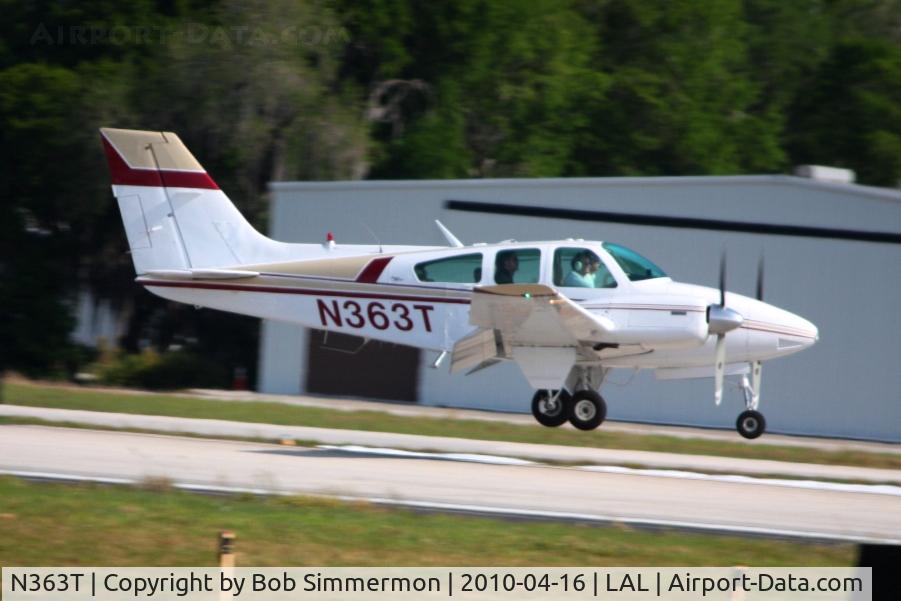 N363T, 1963 Beech 95-A55 Baron C/N TC-416, Arriving at Lakeland, FL during Sun N Fun 2010.