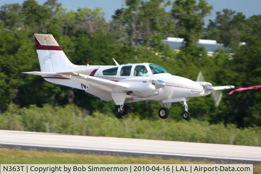 N363T, 1963 Beech 95-A55 Baron C/N TC-416, Arriving at Lakeland, FL during Sun N Fun 2010.