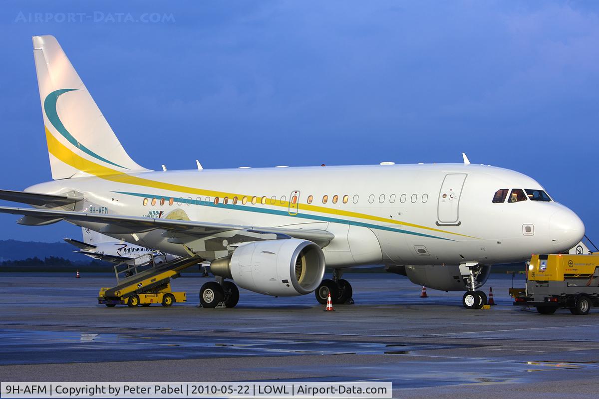 9H-AFM, 2006 Airbus ACJ318 (A318-112/CJ) C/N 2910, AC/DC Show in Wels. Landed in Linz