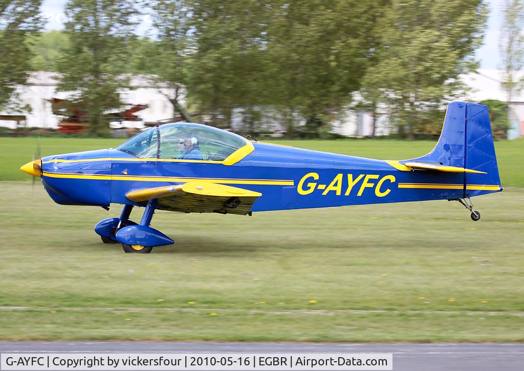 G-AYFC, 1970 Rollason Druine D-62B Condor C/N RAE/644, Privately operated. Breighton.