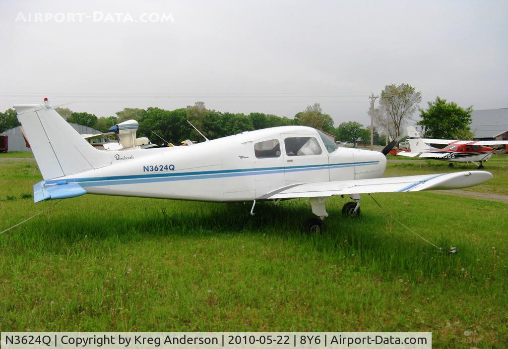 N3624Q, 1967 Beech A23-19 C/N MB-242, Tied down at 8Y6.