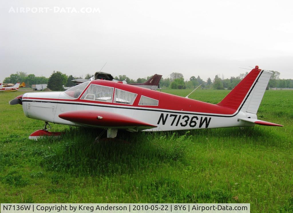 N7136W, 1962 Piper PA-28-180 C/N 28-937, Tied down at 8Y6.