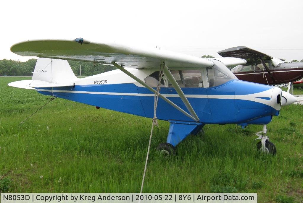 N8053D, 1957 Piper PA-22-150 C/N 22-5577, Tied down at 8Y6.