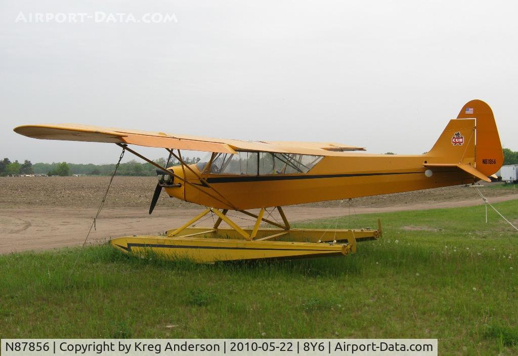 N87856, 1946 Piper J3C-65 Cub C/N 15474, Tied down at 8Y6.