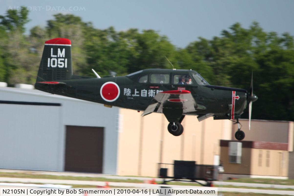 N2105N, 1960 Fuji LM-2 Nikko C/N TMA-1, Arriving at Lakeland, FL during Sun N Fun 2010.