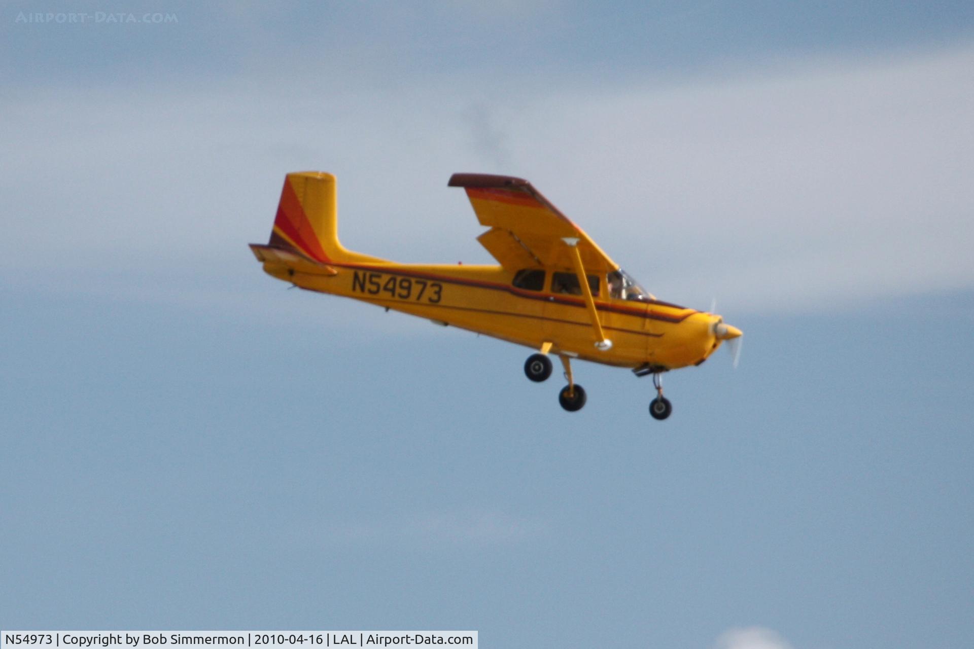 N54973, Cessna 175 Skylark C/N 55217, Arriving at Lakeland, FL during Sun N Fun 2010.