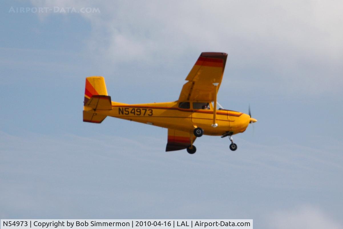 N54973, Cessna 175 Skylark C/N 55217, Arriving at Lakeland, FL during Sun N Fun 2010.