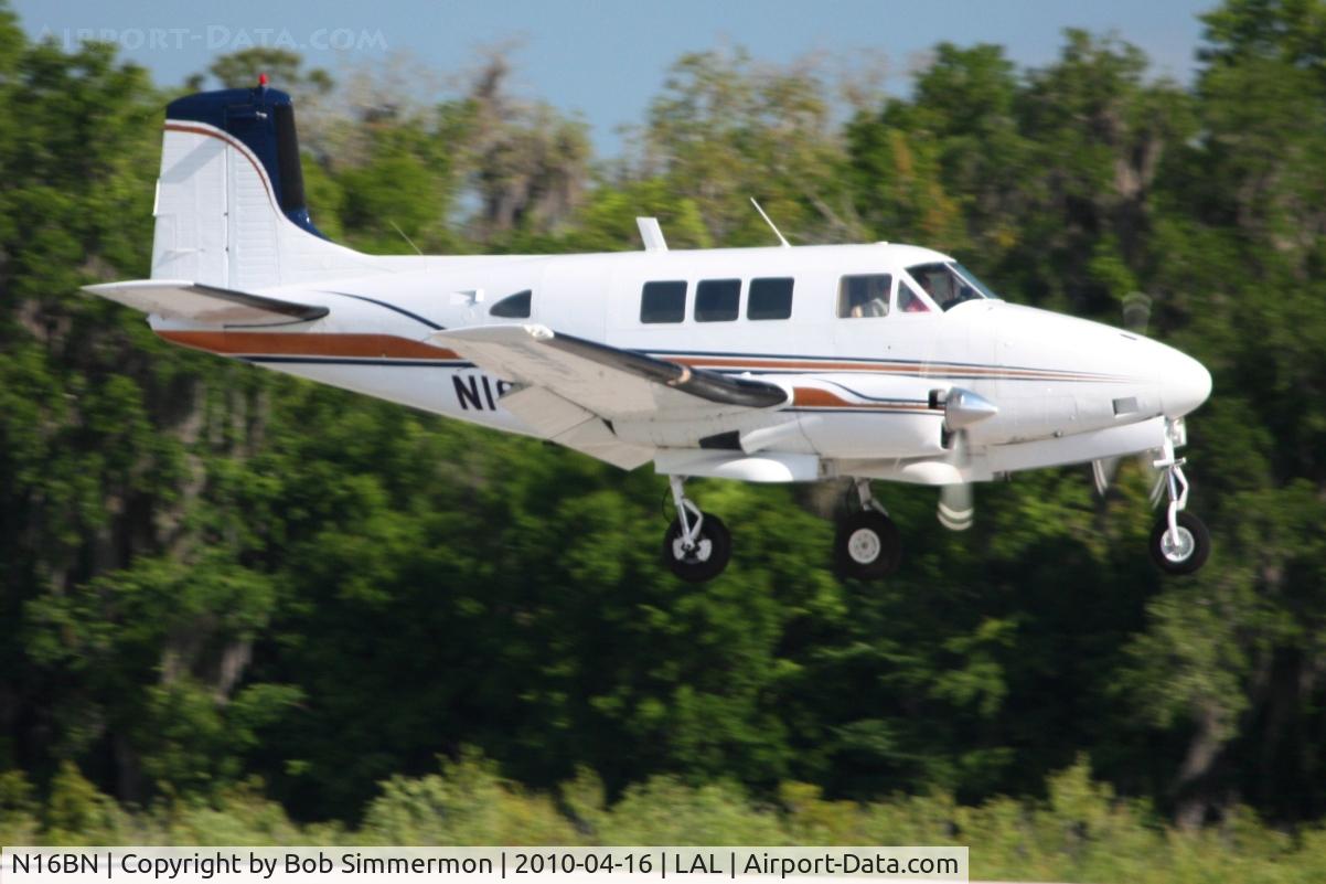 N16BN, 1962 Beech U-8F Seminole C/N LF-61, Landing on 9 during Sun N Fun 2010 at Lakeland, FL.